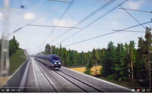 Bild från VR-film Ostlänken Gerstaberg-Långsjön